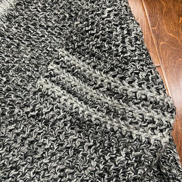 Anderson Little Vintage 90s Cable Knit Gray V-Neck Sweater Men's Size Large - Picture 3 of 8